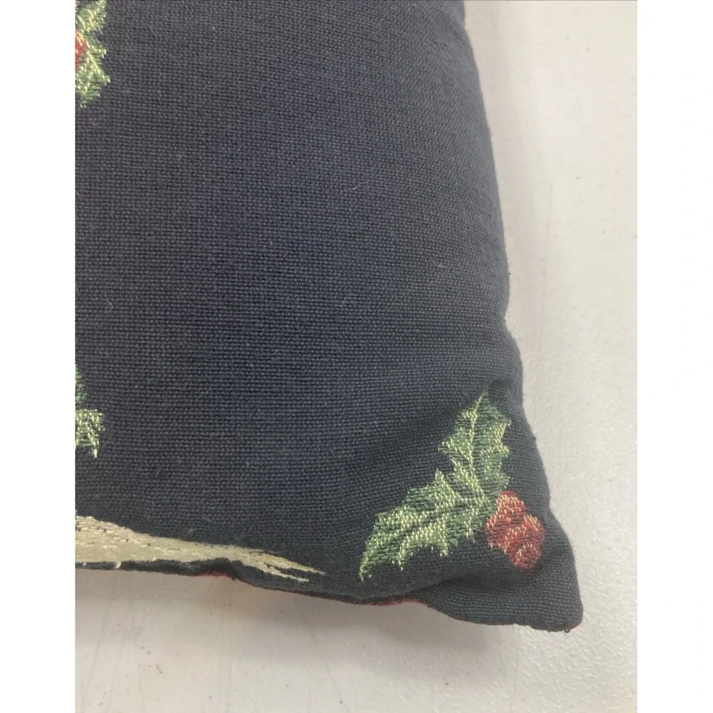 Vtg Old World Santa‎ Claus Father Christmas Tapestry Pillow 16 in x 15 in x 3 in